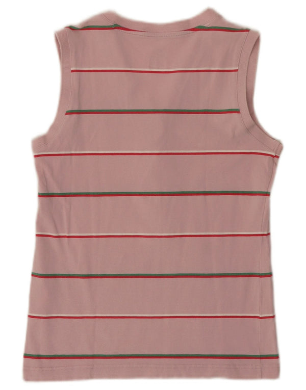 Nike Damevest Top UK 14/16 Stor Pink Stribet Bomuld