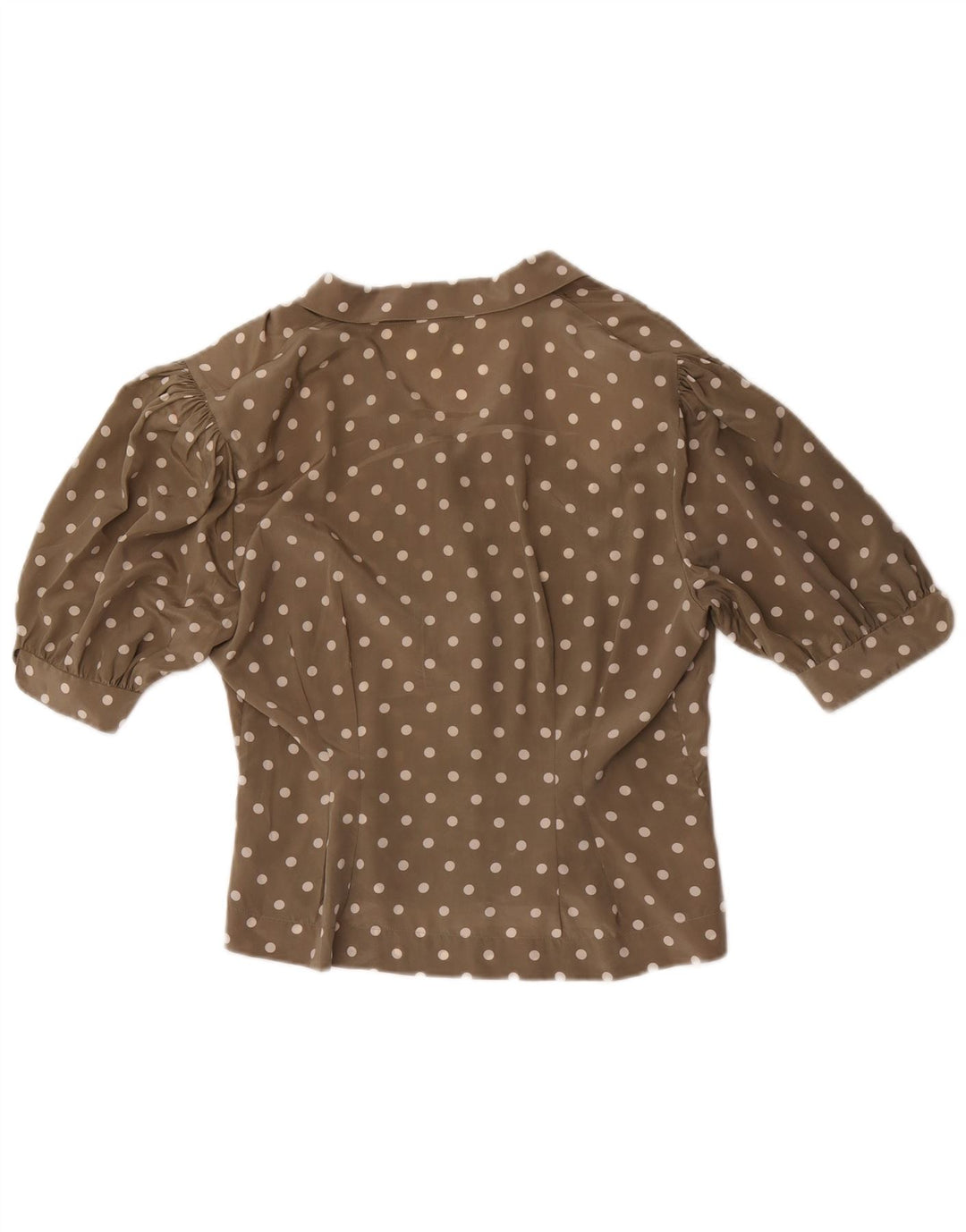 Andrea Mare Dame Kortærmet Bluse IT 46 Stor Grå Polka Dot