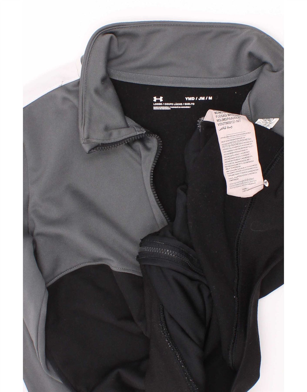 Under Armour drenge træningsdragt topjakke 9-10 år medium grå farveblok