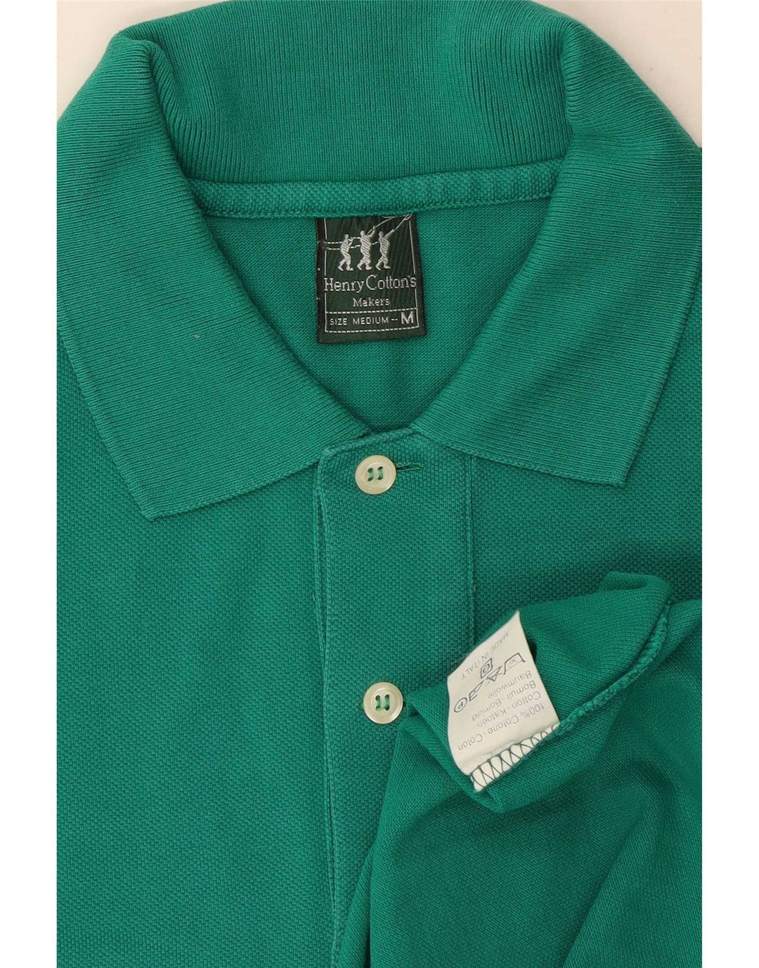 Henry Cottons Poloshirt til mænd Medium Green Cotton