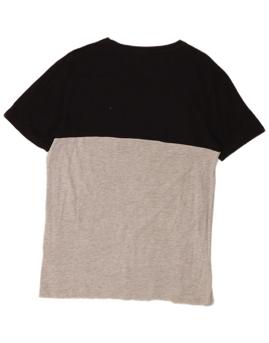 JACK & JONES Herre grafisk T-shirt Top XL Sort Colourblock Bomuld