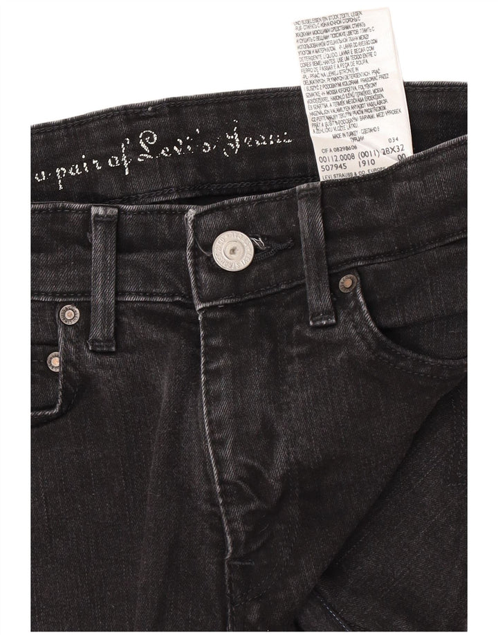 Levi's Dame Denim Hot Pants W28 Medium Sort Bomuld