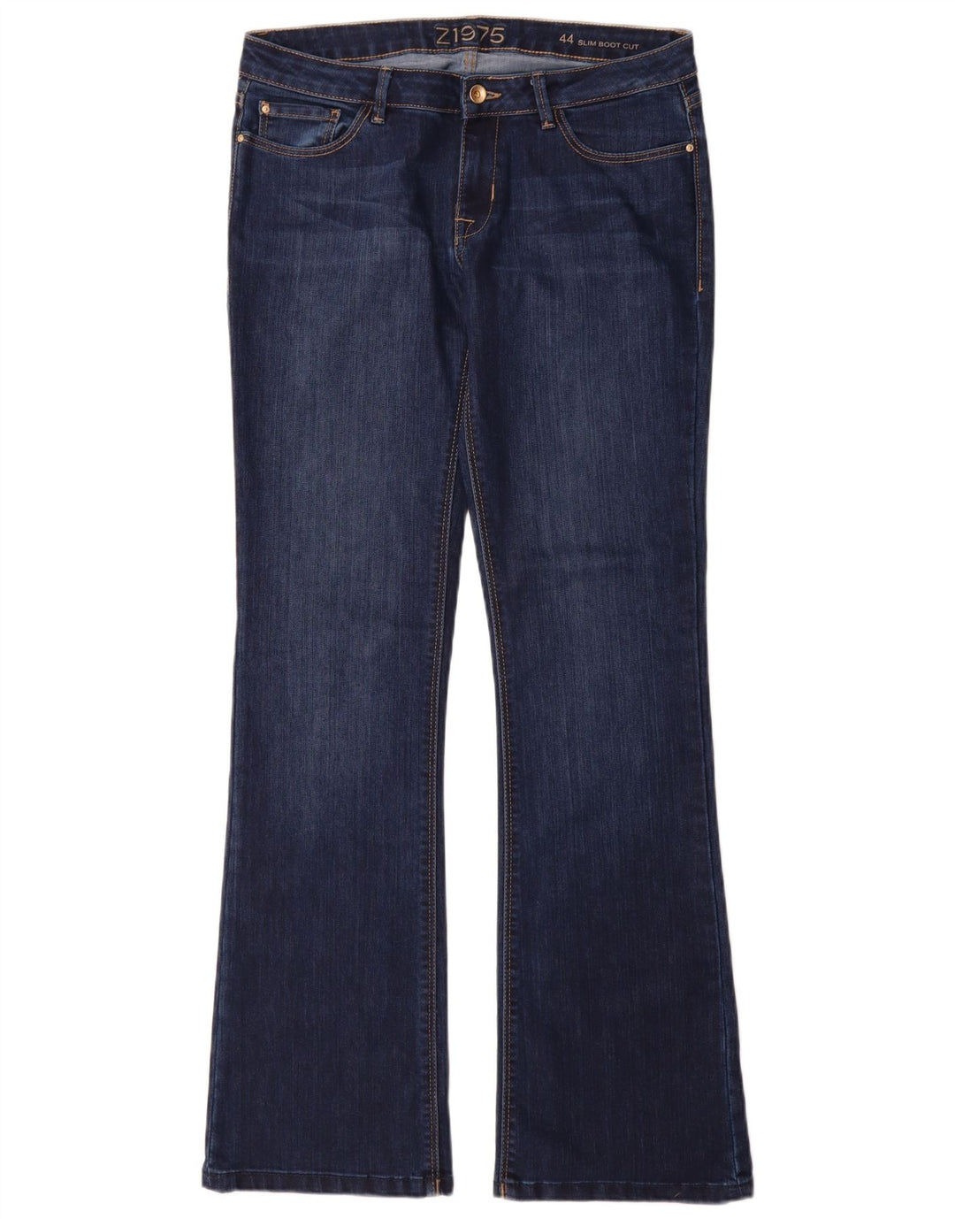 Zara Dame Slim Bootcut Jeans EU 44 XL W34 L34 Marineblå