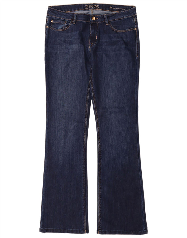 Zara Dame Slim Bootcut Jeans EU 44 XL W34 L34 Marineblå
