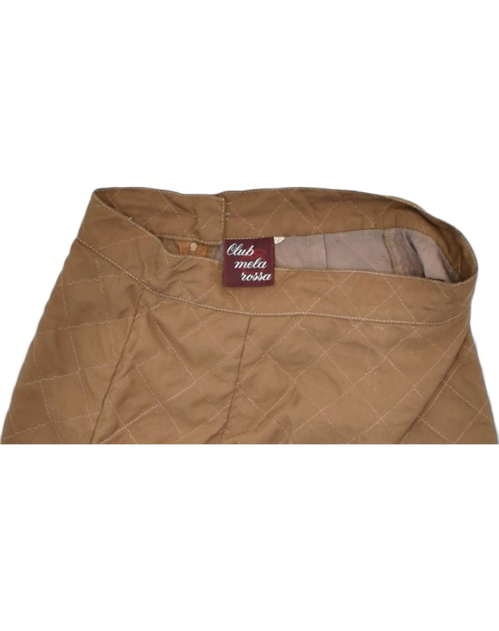 VINTAGE Womens Quilted Pencil Skirt W26 Small Brown Polyester | Vintage | Thrift | Second-Hand | Used Clothing | Messina Hembry 