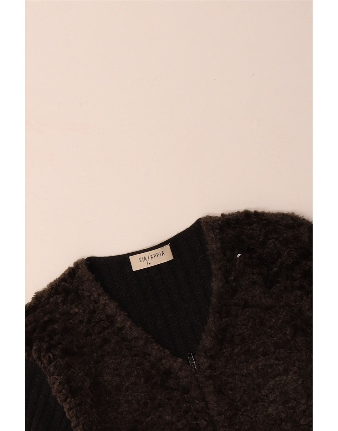 VIA APPIA Womens Cardigan Sweater UK 12 Medium Grey Colourblock
