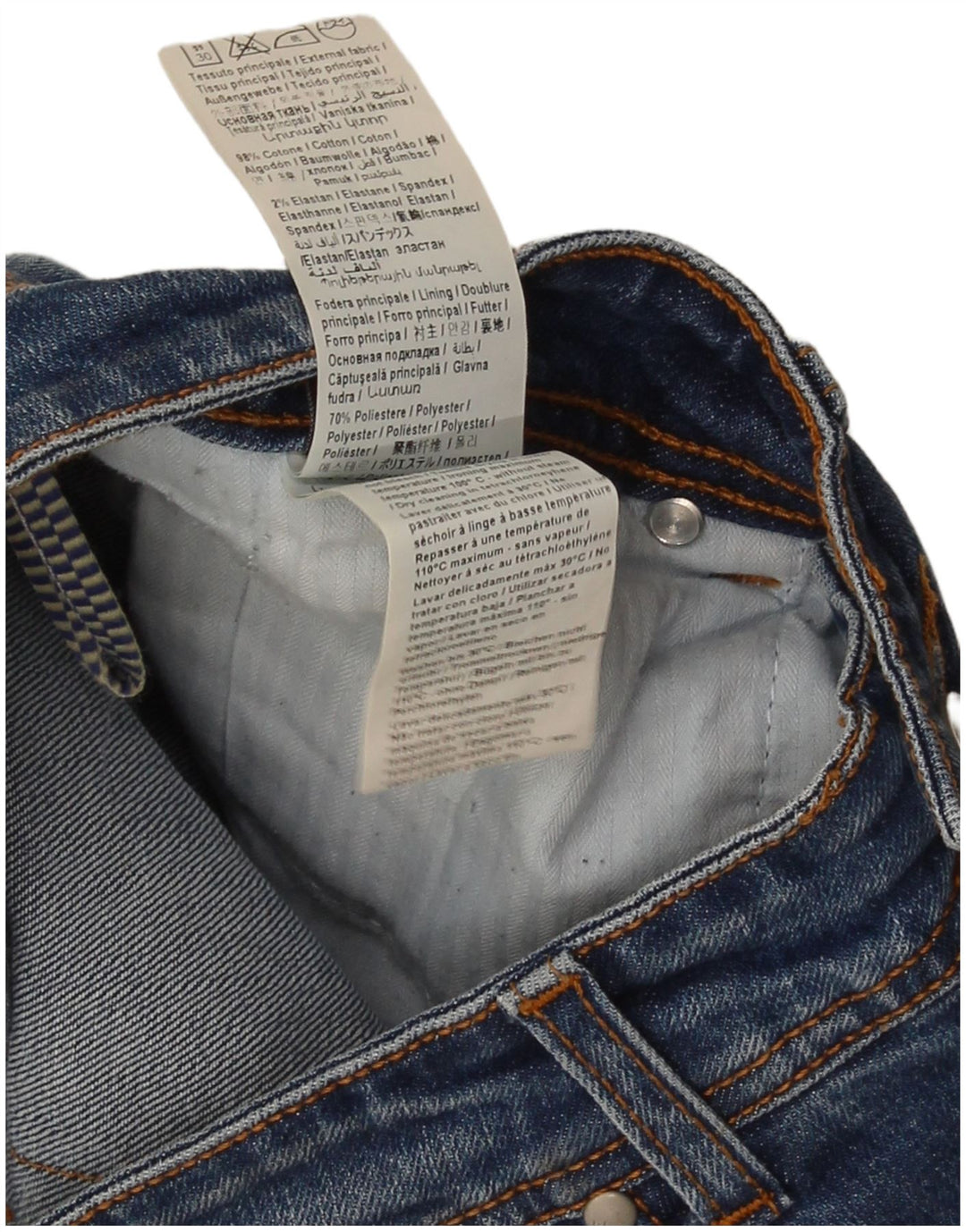 Liu Jo Herre Franktop Slim Jeans W32 L28 Blå Bomuld