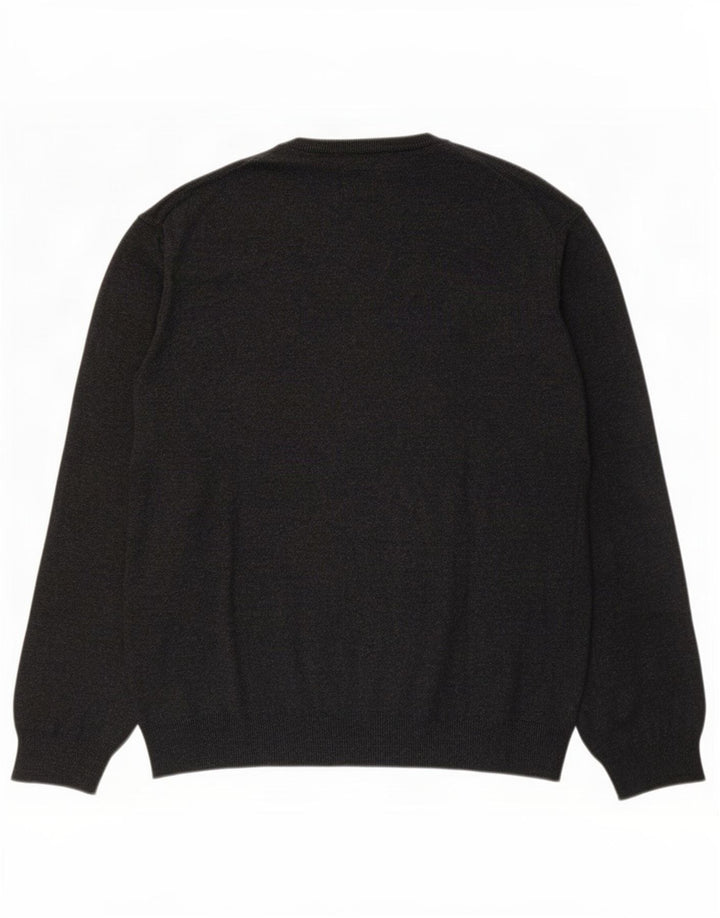 Gant Herre V-hals sweater Stor grå bomuld