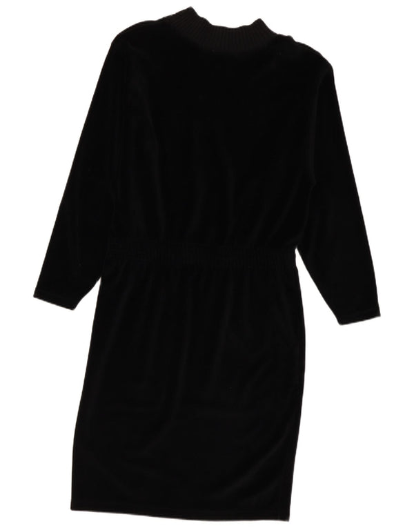 Lizsport Dame Langærmet Jumper Dress UK 10 Small Black Bomuld