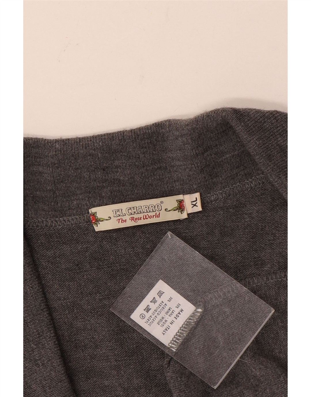 El Charro Herre Cardigan Sweater XL Grå Uld