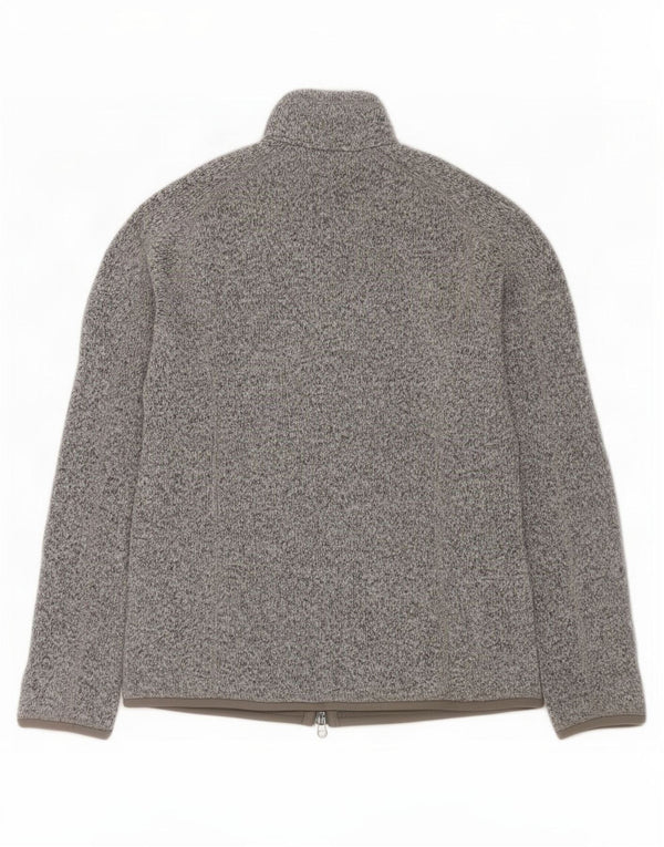 Patagonia Dame træningsdragt Top jakke UK 10 Small Grå Flecked Polyester