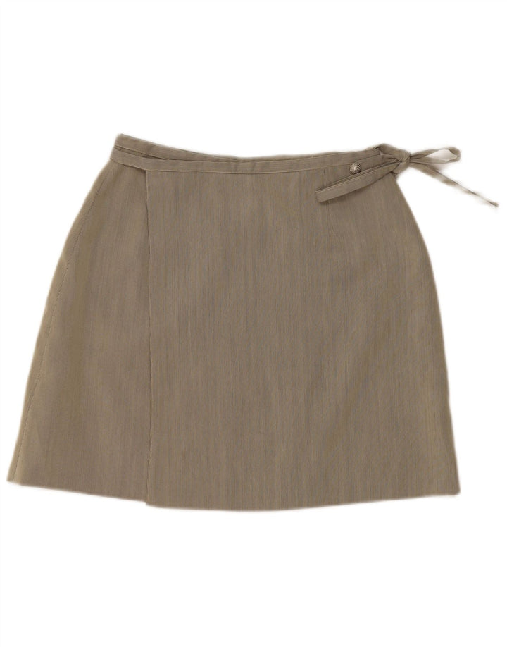 Vintage slå-om nederdel til kvinder W24 XS grå