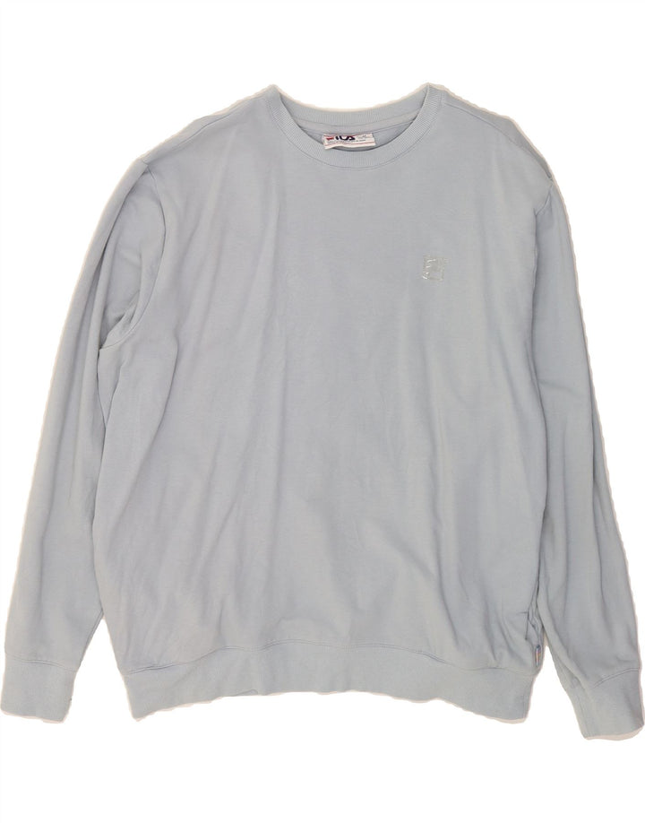 FILA Womens Sweatshirt Jumper UK 20 2XL Blue Cotton Vintage Fila and Second-Hand Fila from Messina Hembry 