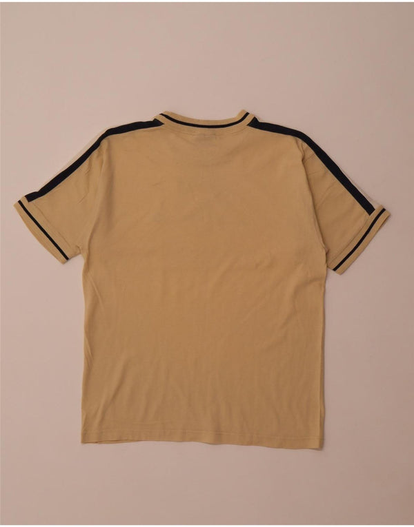 CHAMPION Herre T-Shirt Top Lille Beige Colourblock Bomuld