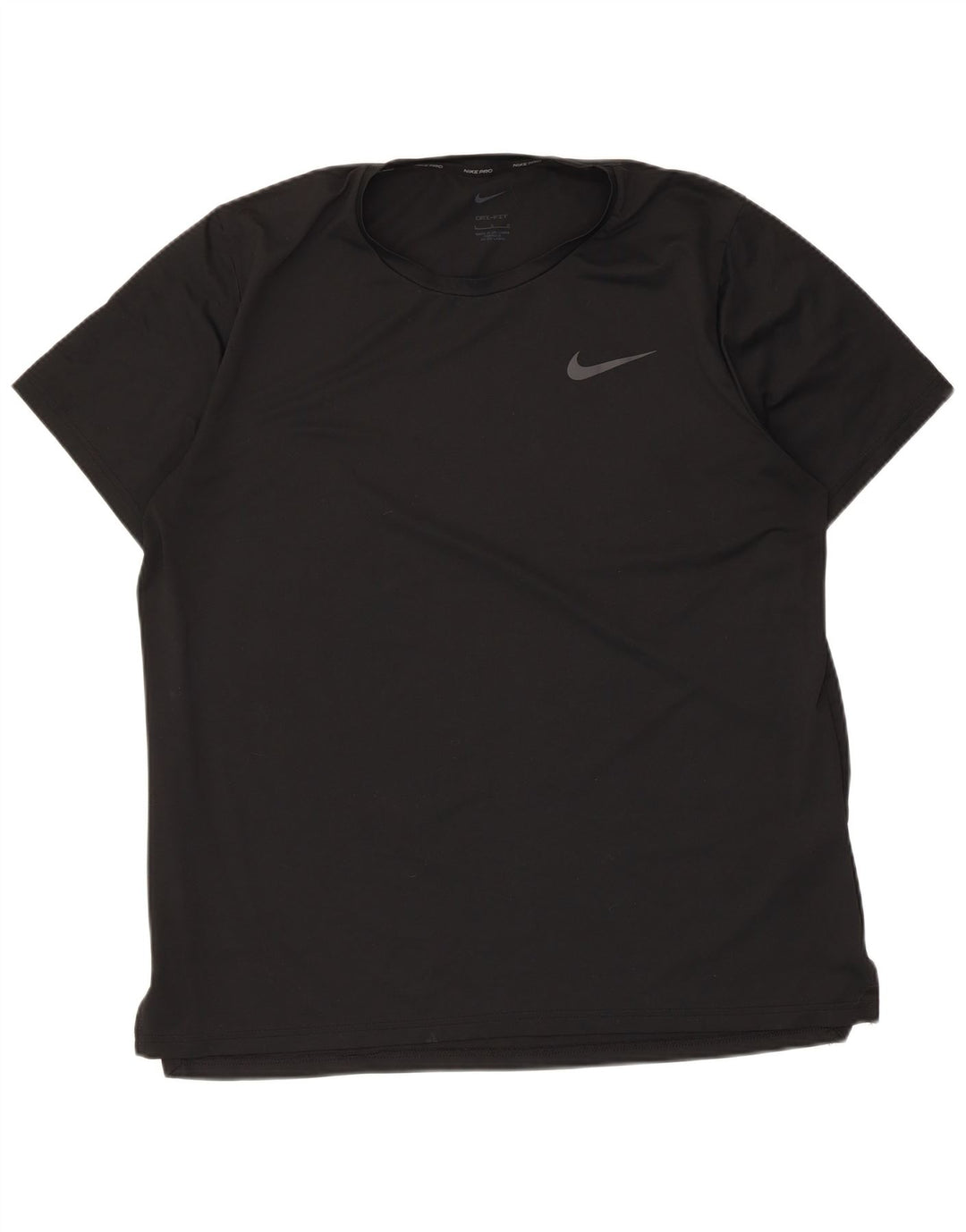 Nike Dri Fit T-shirt top til mænd, stor sort polyester