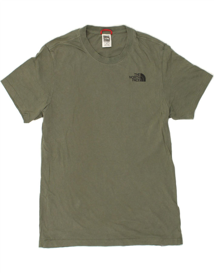 THE NORTH FACE Herre grafisk T-shirt Top Lille Khaki Bomuld