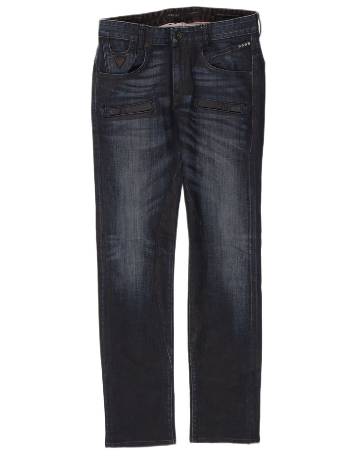 Guess Straight Jeans til mænd W30 L32 Marineblå bomuld