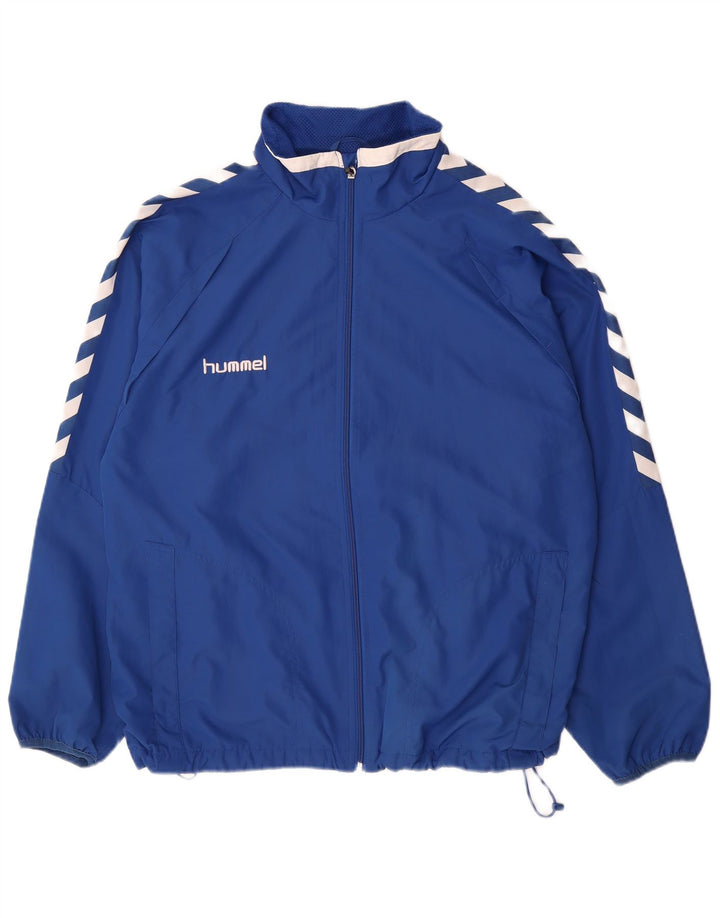 Hummel Herre grafisk træningsdragt Topjakke Stor Blå Colourblock Polyester