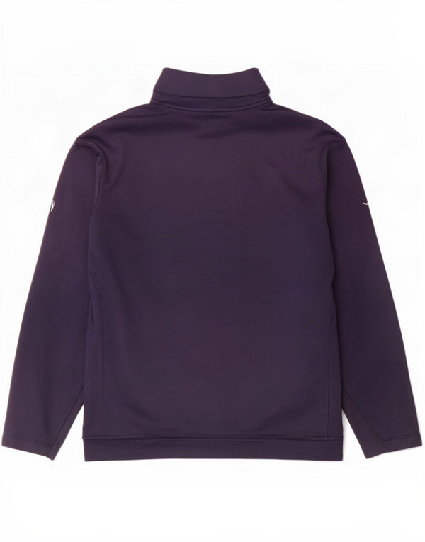 Nike Mens Therma-Fit Zip Neck Sweatshirt Jumper XL Navy Blue Polyester
