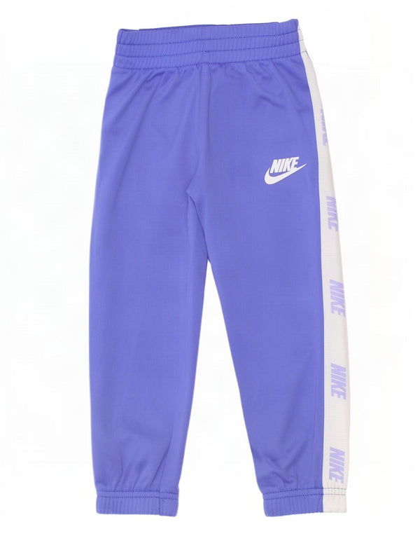 Nike piger grafisk træningsdragt Bukser Joggers 2-3 år Lilla Colourblock