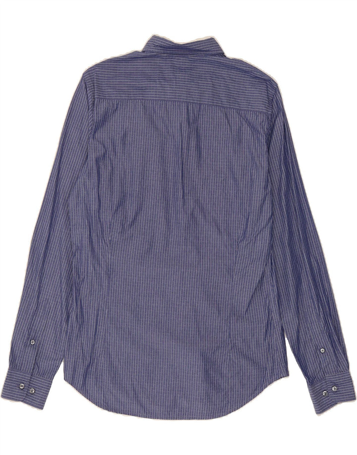 SISLEY Mens Shirt Size 15 1/2 40 Medium Blue Striped Cotton Vintage Sisley and Second-Hand Sisley from Messina Hembry 
