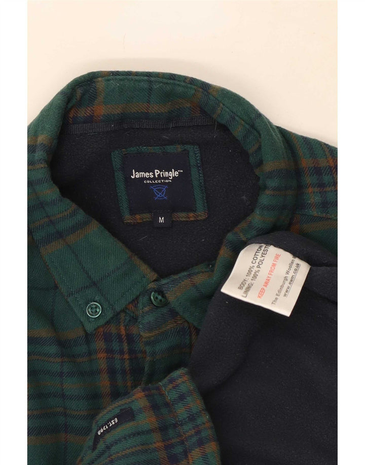 James Pringle herre skovhugger flannel skjorte mellemgrøn ternet bomuld