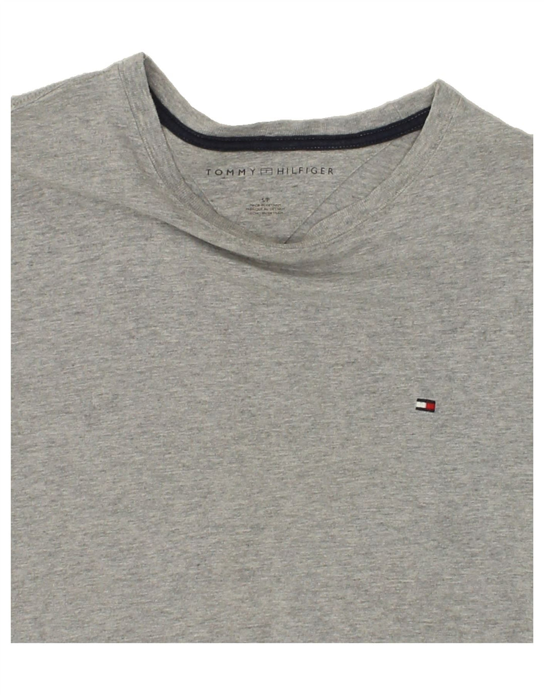 TOMMY HILFIGER Mens T-Shirt Top Small Grey Cotton Vintage Tommy Hilfiger and Second-Hand Tommy Hilfiger from Messina Hembry 