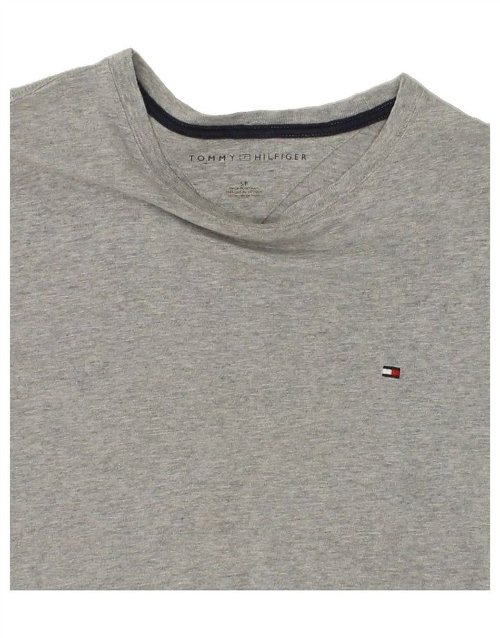 TOMMY HILFIGER Mens T-Shirt Top Small Grey Cotton Vintage Tommy Hilfiger and Second-Hand Tommy Hilfiger from Messina Hembry 