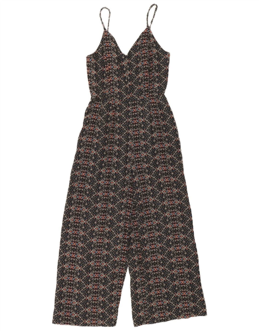 Zara Dame Ærmeløs Jumpsuit UK 10 Small Blue Geometric