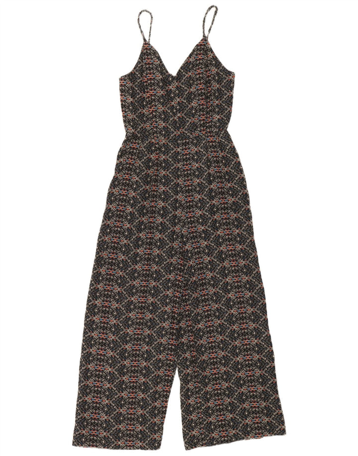 Zara Dame Ærmeløs Jumpsuit UK 10 Small Blue Geometric
