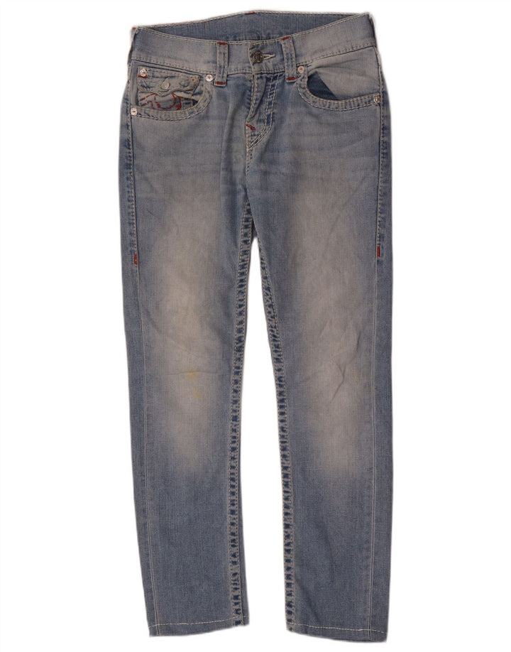 TRUE RELIGION Dame Slim Jeans W30 L29 Blå Bomuld