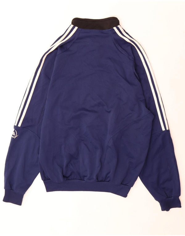 Adidas Træningsdragt til mænd Topjakke UK 44/46 Large Navy Blue Colourblock