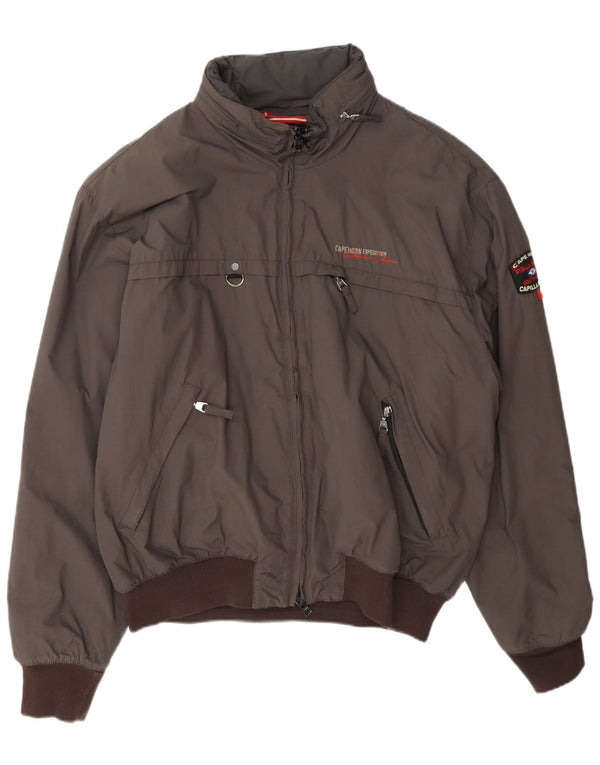 Cape Horn Herre Hooded Bomber Jacket UK 44 2XL Brun Polyamid