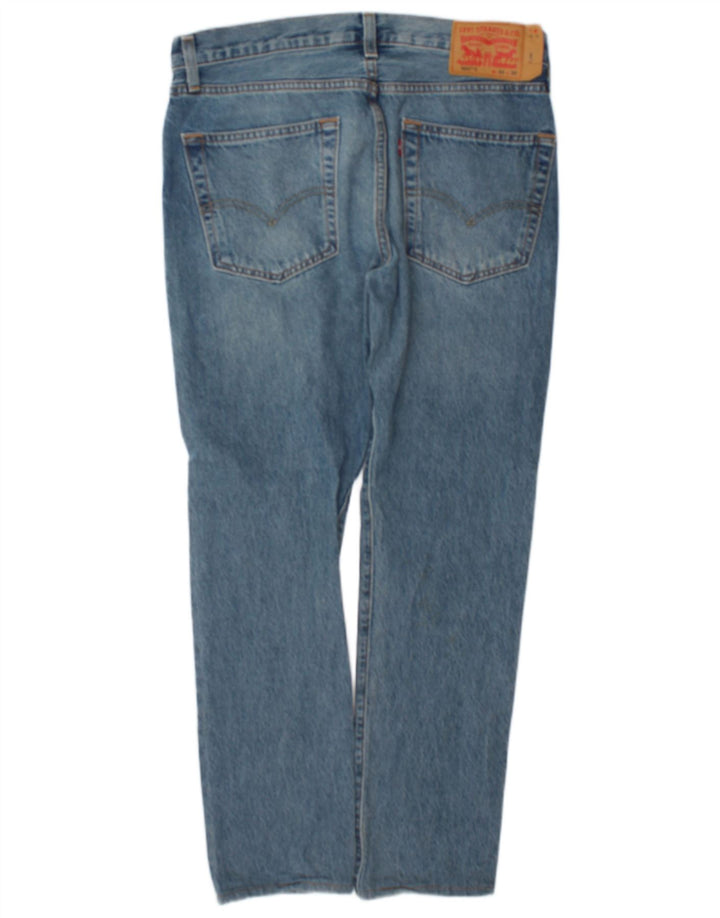 Levi's Herre 501 Straight Jeans W32 L30 Blå Bomuld