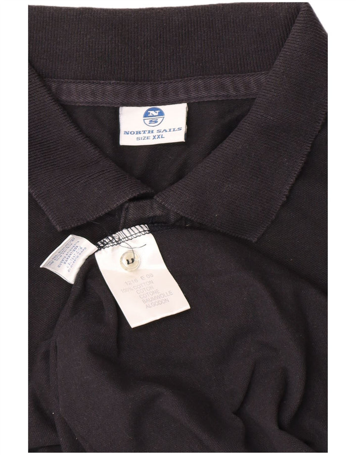 North Sails Herre Langærmet Polo Shirt 2XL Sort Bomuld