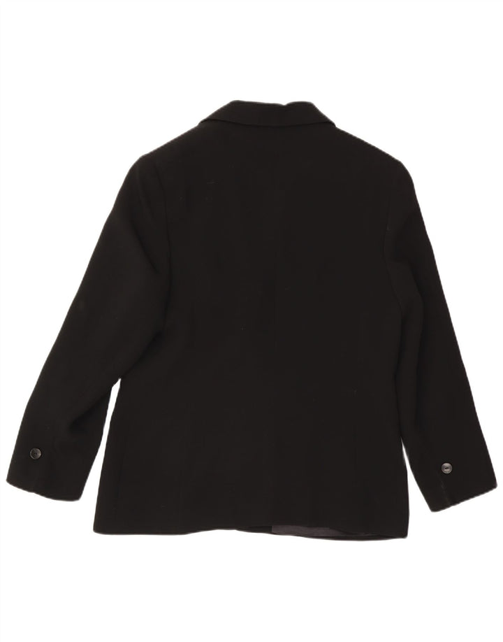 Marcona Dame 3 Button Blazer Jacket UK 16 Large Black Polyester