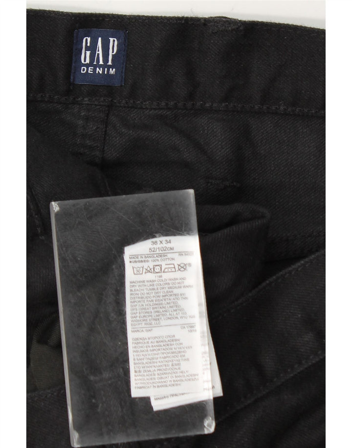 Gap Straight Jeans til mænd W36 L34 Sort bomuld