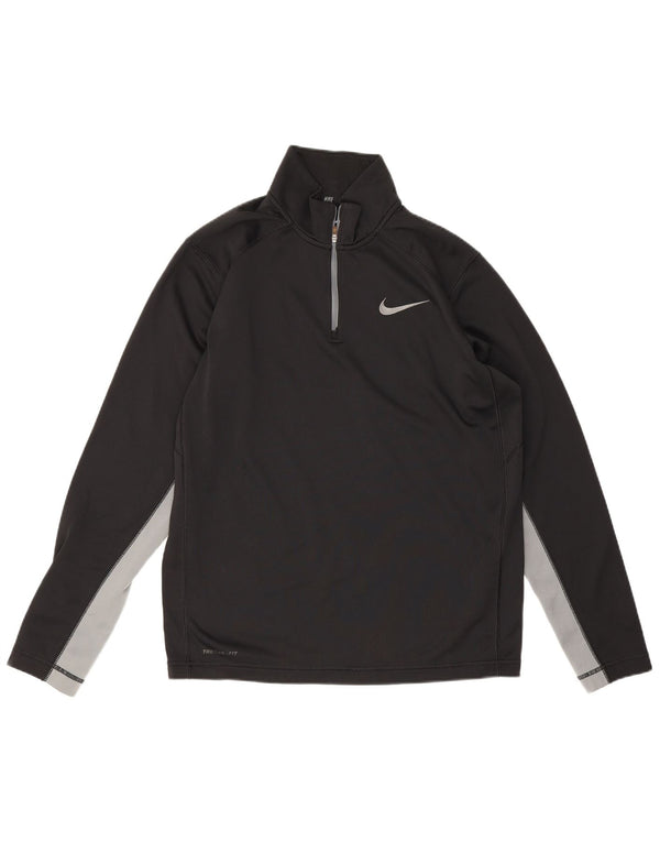 Nike Herre Therma-Fit Pullover Træningsdragt Top Medium Sort Colourblock
