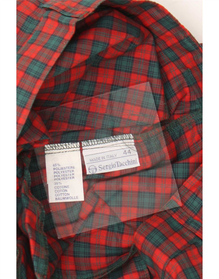 Sergio Tacchini kvinders højtaljede chinoshorts IT 44 Medium W26 Rød ternet