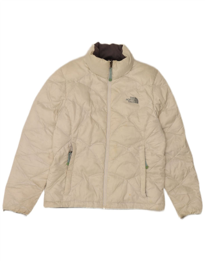 The North Face Dame Polstret Jakke UK 16 Large Off White Nylon