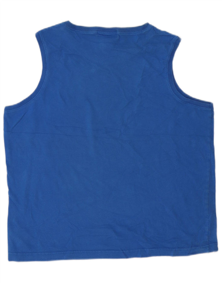 Eddie Bauer Dame Vest Top UK 16 Large Blue Cotton