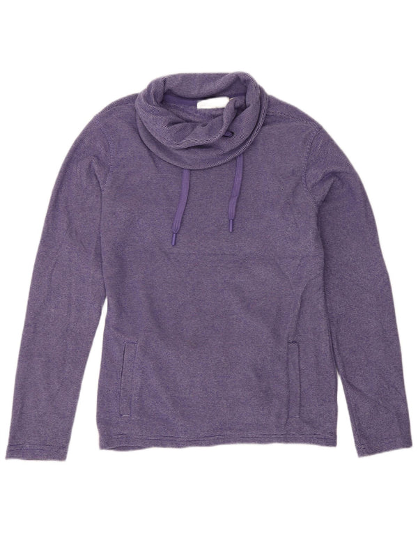 Mountain Warehouse Dame Fleece Jumper UK 10 Small Purple Pinstripe
