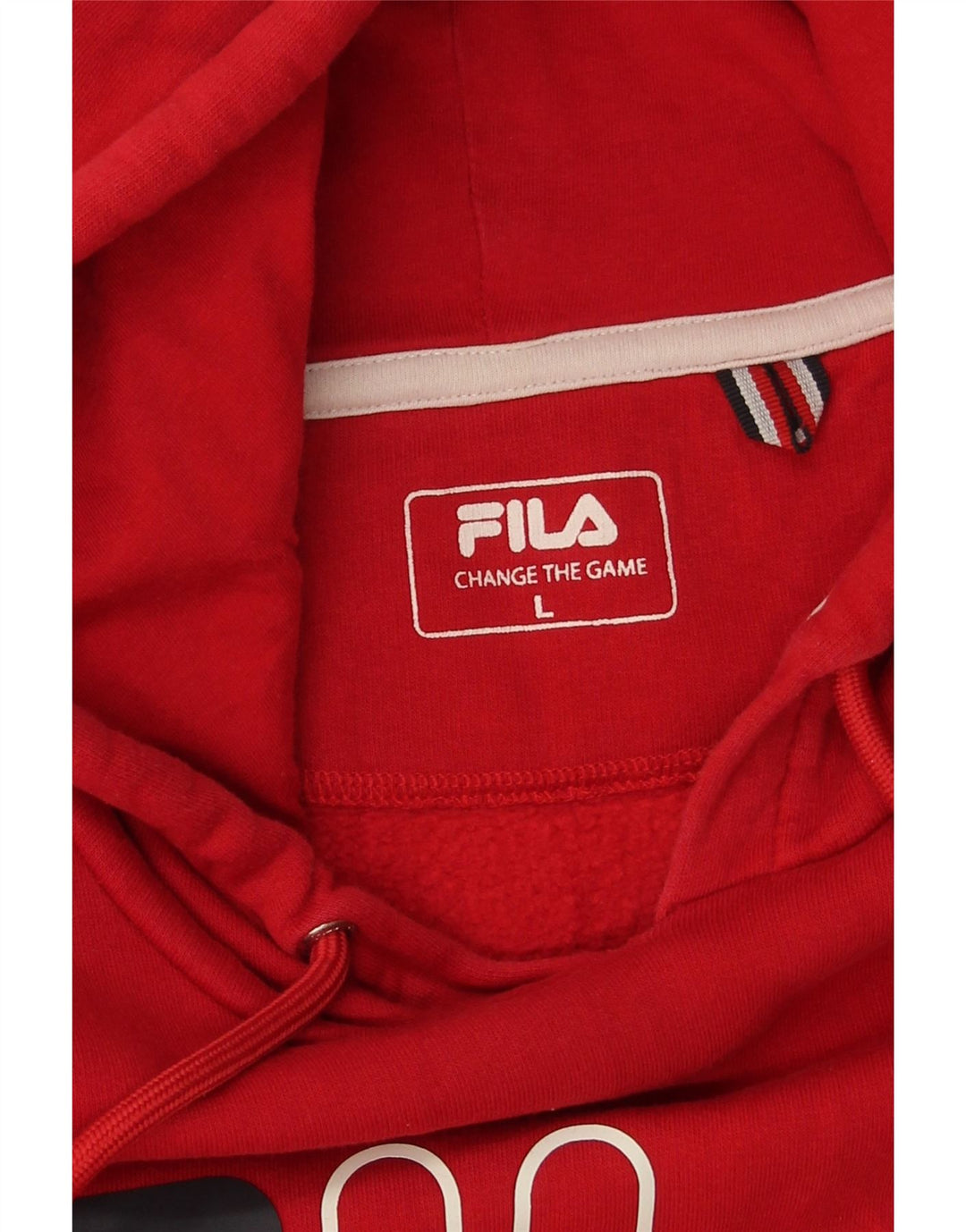 Fila Grafisk hættetrøje til mænd, stor rød bomuld