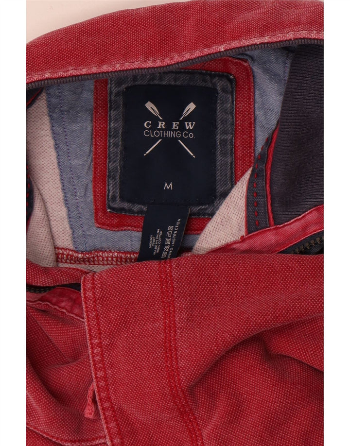 Besætningstøj Herre Zip Neck Sweatshirt Jumper Medium Rød Bomuld