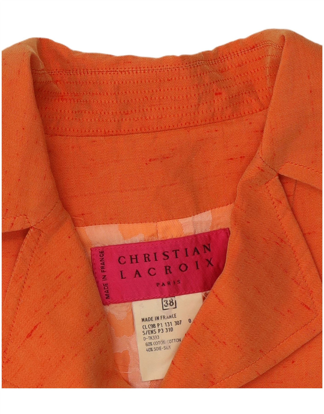 Bazar De Christian Lacroix Dame Blazer Jakke EU 38 Medium Orange