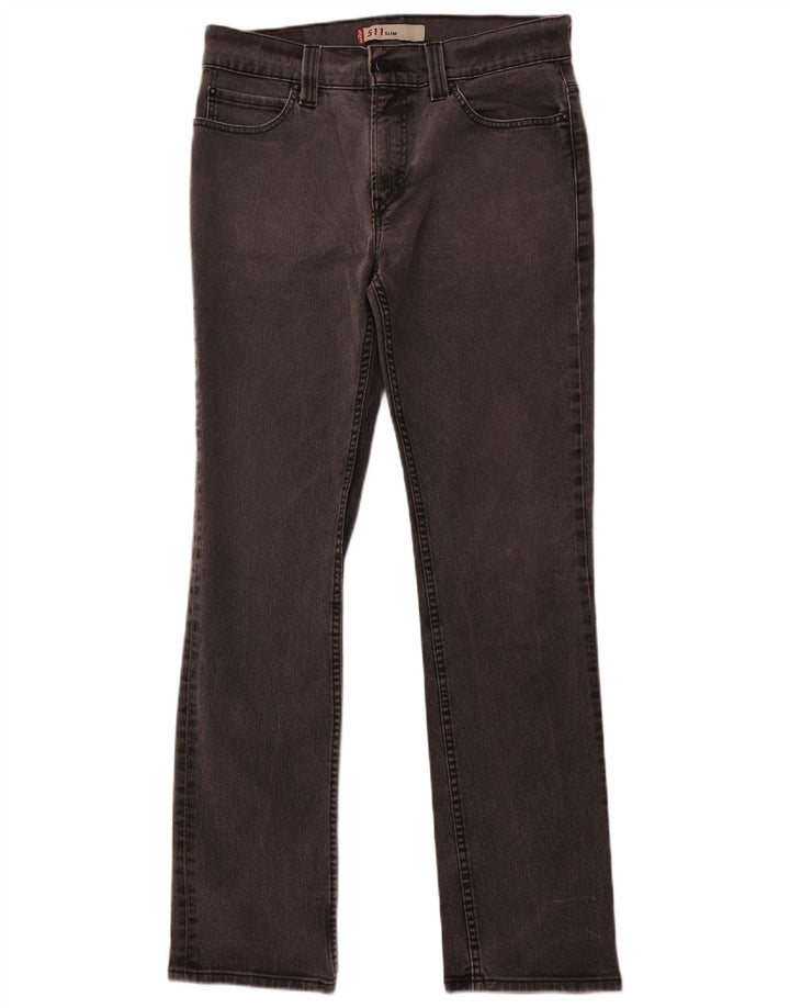 LEVI'S Dame 511 Slim Jeans W36 L34 Grå Bomuld