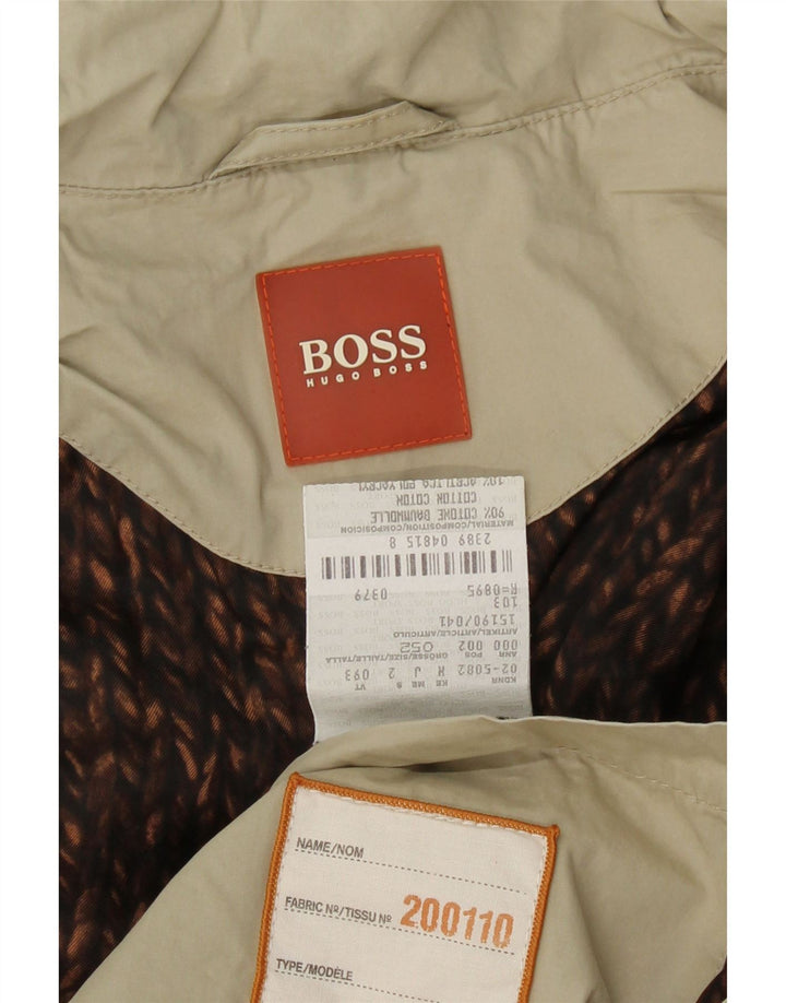 HUGO BOSS Mens Windbreaker Jacket IT 52 XL Beige Colourblock Vintage Hugo Boss and Second-Hand Hugo Boss from Messina Hembry 