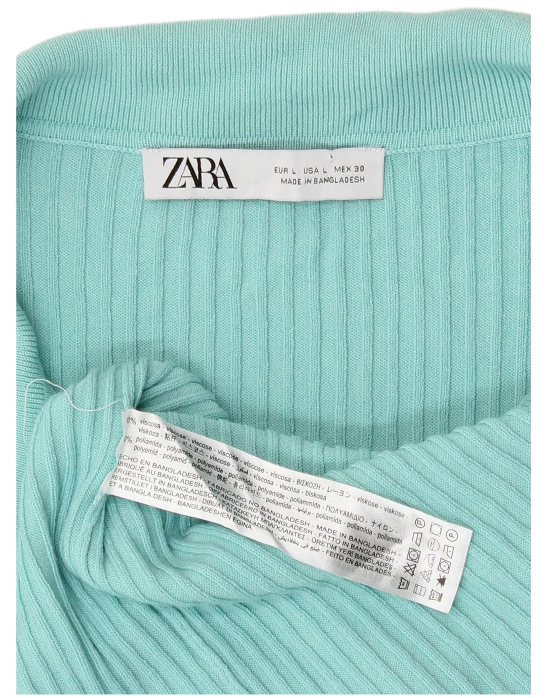Zara Womens Longline Cardigan Sweater UK 14 Large Blue Viscose