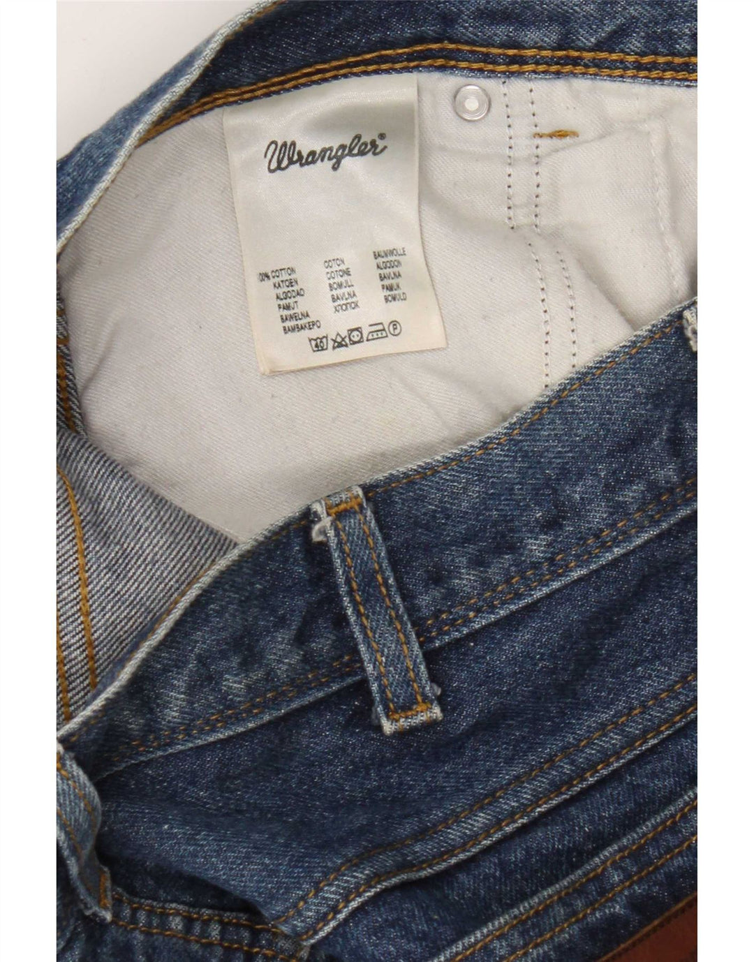 Wrangler Herre Regular Fit Straight Jeans W36 L30 Blå Bomuld