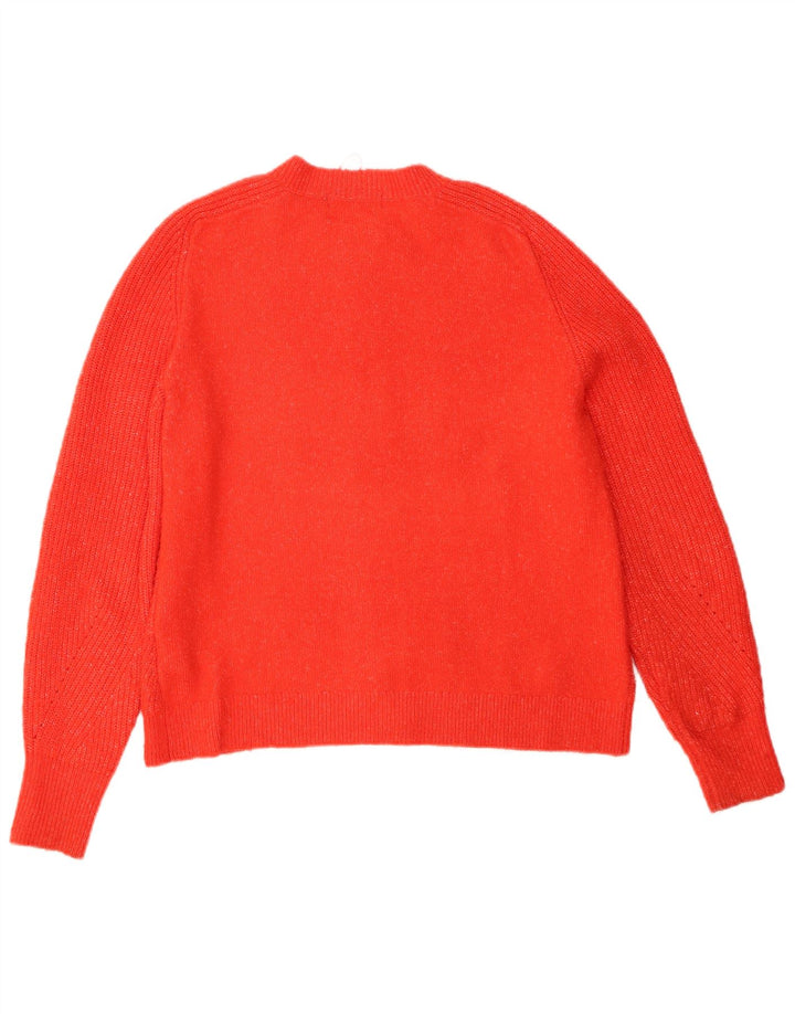 Marks & Spencer Dame Cardigan Sweater UK 14 Medium Orange Flecked Acryl